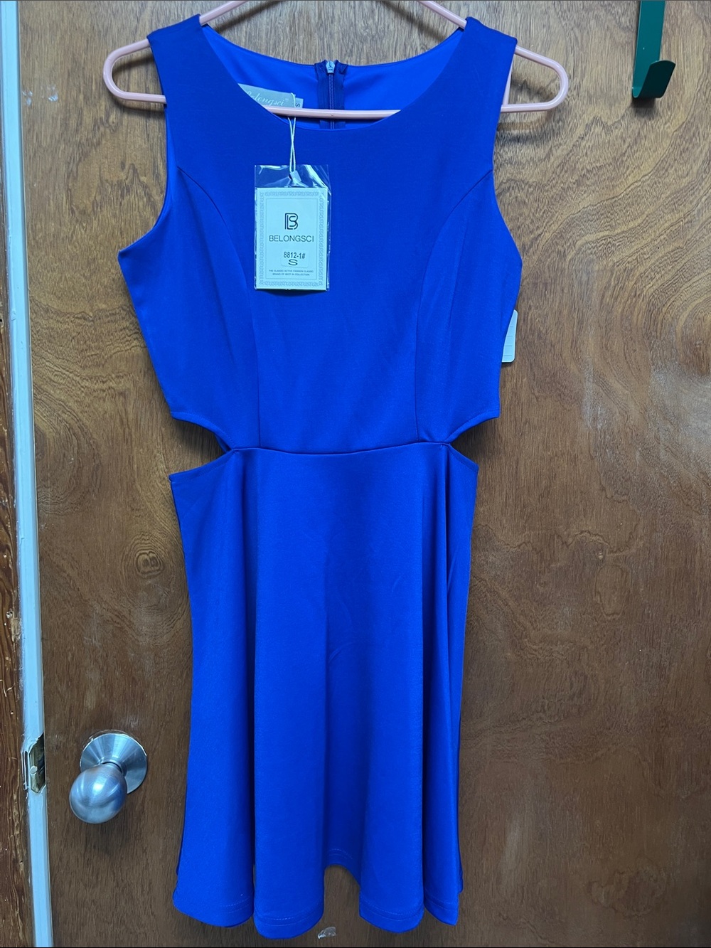 Belongsci Royal Blue Cutout Mini Dress